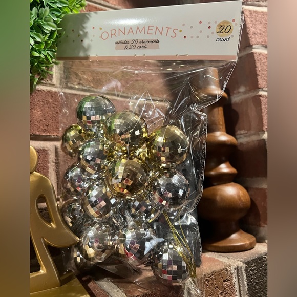 (2) 20 Count of Small Disco Ball Christmas Ornaments - Picture 3 of 5
